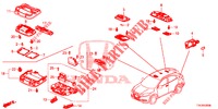 PLAFONNIER pour Honda HR-V 1.5 ELEGANCE 5 Portes 6 vitesses manuelles 2017