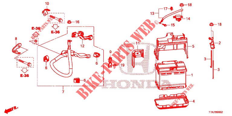 BATTERIE (DIESEL) pour Honda HR-V DIESEL 1.6 EXCLUSIVE 5 Portes 6 vitesses manuelles 2016