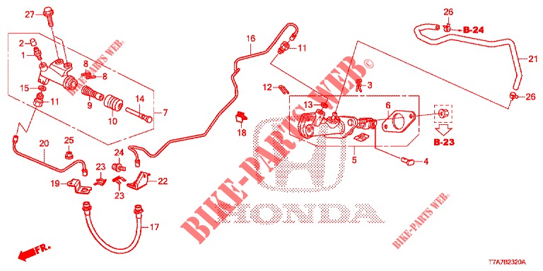 MAITRE CYLINDRE (1.5L) (LH) pour Honda HR-V 1.5 EXCLUSIVE 5 Portes 6 vitesses manuelles 2017