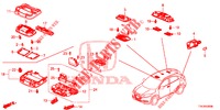 PLAFONNIER pour Honda HR-V 1.5 EXECUTIVE 5 Portes 6 vitesses manuelles 2018