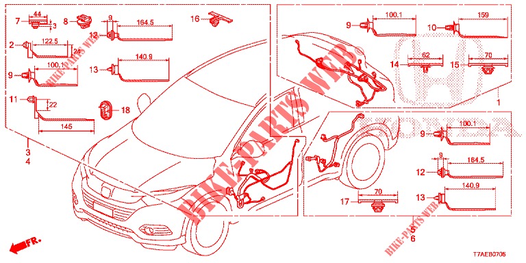 FAISCEAU DES FILS (LH) (6) pour Honda HR-V 1.5 EXCLUSIVE NAVI 5 Portes 6 vitesses manuelles 2019