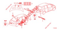 EMBLEME/ETIQUETTE DE PRECAUTIONS pour Honda JAZZ 1.2 S 5 Portes 5 vitesses manuelles 2012