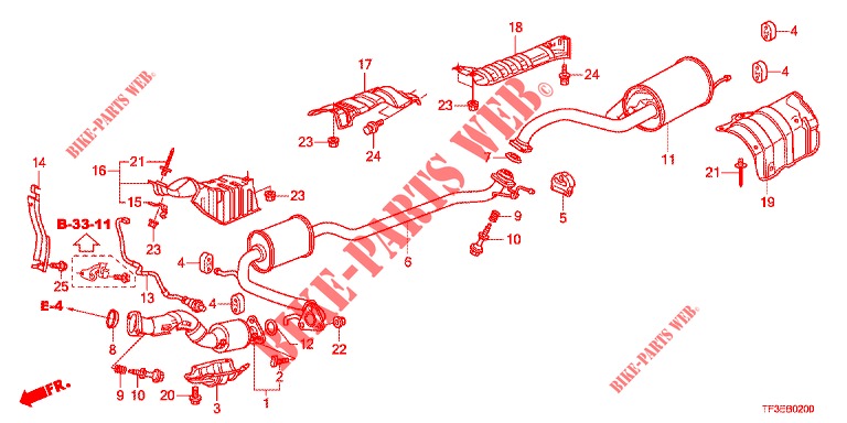 TUYAU D'ECHAPPEMENT/SILENCIEUX pour Honda JAZZ 1.4 LUXURY 5 Portes 5 vitesses manuelles 2012
