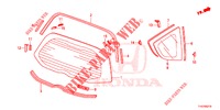 PARE BRISE ARRIERE/VITRE DE CUSTODE pour Honda JAZZ 1.4 ESH 5 Portes full automatique 2012