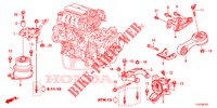 SUPPORT DU MOTEUR (CVT) pour Honda JAZZ 1.4 ESH 5 Portes full automatique 2012
