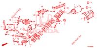 TUYAU D'ECHAPPEMENT/SILENCIEUX pour Honda JAZZ 1.4 ESH 5 Portes full automatique 2012