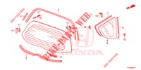 PARE BRISE ARRIERE/VITRE DE CUSTODE pour Honda JAZZ 1.4 ESL 5 Portes full automatique 2012