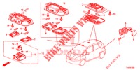 PLAFONNIER pour Honda JAZZ 1.4 ESL 5 Portes full automatique 2012