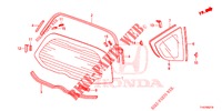 PARE BRISE ARRIERE/VITRE DE CUSTODE pour Honda JAZZ 1.4 LS 5 Portes 5 vitesses manuelles 2012