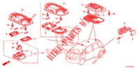 PLAFONNIER pour Honda JAZZ 1.4 LS 5 Portes 5 vitesses manuelles 2012