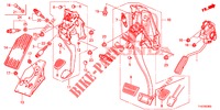 PEDALE (LH) pour Honda JAZZ 1.4 ESL 5 Portes full automatique 2013