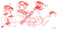PLAFONNIER pour Honda JAZZ 1.4 ESL 5 Portes full automatique 2013