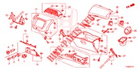 GARNITURE D'INSTRUMENT (COTE DE PASSAGER) (LH) pour Honda JAZZ 1.4 ESL 5 Portes full automatique 2014