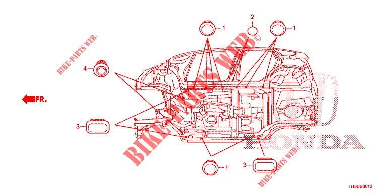 ANNEAU (INFERIEUR) pour Honda JAZZ 1.4 SPH 5 Portes 5 vitesses manuelles 2014