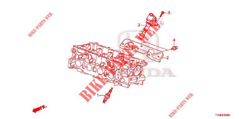 BOBINE SUPERIEURE BOUCHON pour Honda JAZZ 1.4 SPH 5 Portes 5 vitesses manuelles 2014