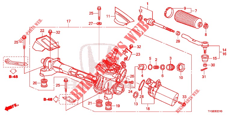 BOITE DE VITESSES DE P.S. (LH) pour Honda JAZZ 1.4 SPH 5 Portes 5 vitesses manuelles 2014