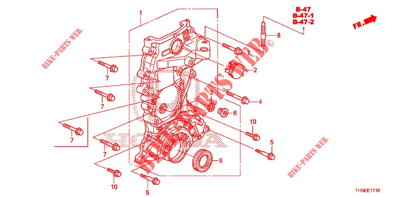 CARTER DE CHAINE pour Honda JAZZ 1.4 SPH 5 Portes 5 vitesses manuelles 2014