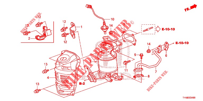 CONVERTISSEUR pour Honda JAZZ 1.4 SPH 5 Portes 5 vitesses manuelles 2014