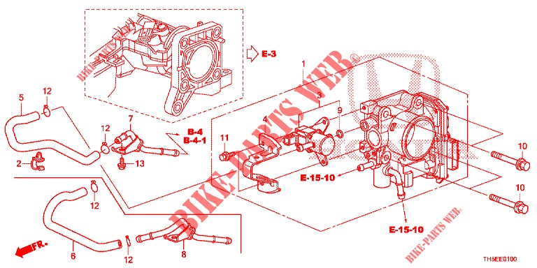CORPS DE PAPILLON pour Honda JAZZ 1.4 SPH 5 Portes 5 vitesses manuelles 2014