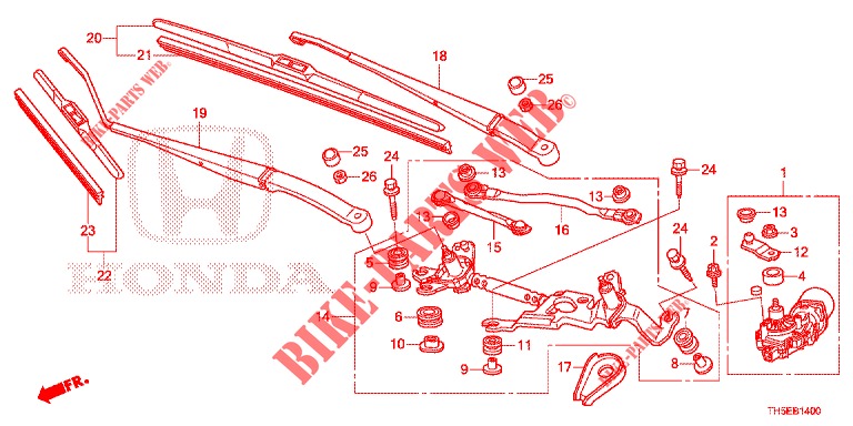 ESSUIE GLACE AVANT (LH) pour Honda JAZZ 1.4 SPH 5 Portes 5 vitesses manuelles 2014