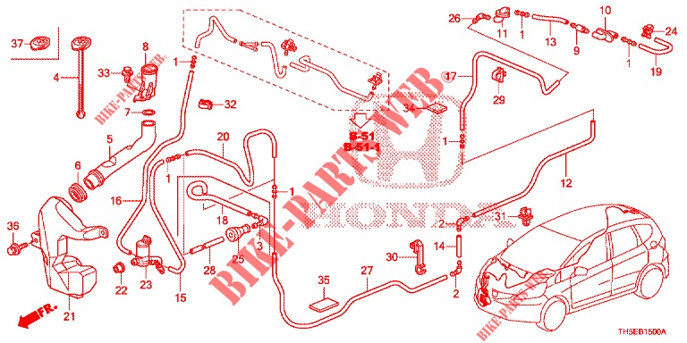 LAVE GLACE DE PARE BRISE pour Honda JAZZ 1.4 SPH 5 Portes 5 vitesses manuelles 2014