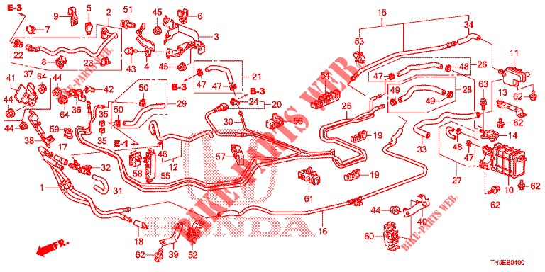 TUYAU DE CARBURANT (LH) pour Honda JAZZ 1.4 SPH 5 Portes 5 vitesses manuelles 2014