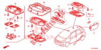 PLAFONNIER pour Honda JAZZ 1.3 ELEGANCE 5 Portes 6 vitesses manuelles 2016