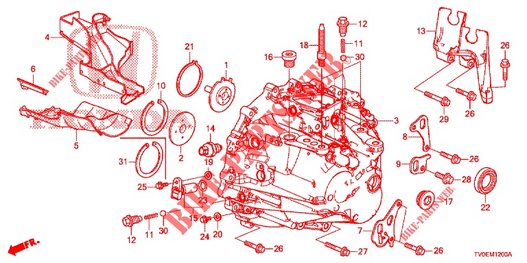 BOITE DE VITESSES (DIESEL) pour Honda CIVIC DIESEL 1.6 EXECUTIVE 5 Portes 6 vitesses manuelles 2014