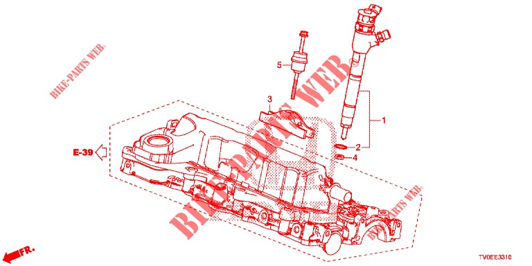 INJECTEUR (DIESEL) pour Honda CIVIC DIESEL 1.6 EXECUTIVE 5 Portes 6 vitesses manuelles 2014