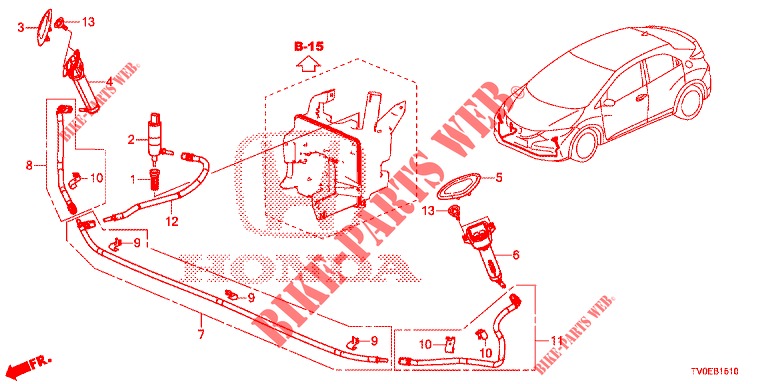 LAVE GLACE DE PROJECTEUR pour Honda CIVIC DIESEL 1.6 EXECUTIVE 5 Portes 6 vitesses manuelles 2014