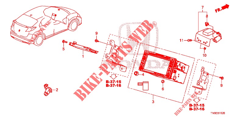 SYSTEME DE NAVIGATION pour Honda CIVIC DIESEL 1.6 EXECUTIVE 5 Portes 6 vitesses manuelles 2014