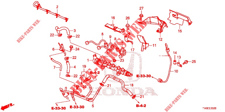 TRINGLE DE CARBURANT (DIESEL) pour Honda CIVIC DIESEL 1.6 EXECUTIVE 5 Portes 6 vitesses manuelles 2014