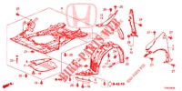 GARDE BOUE AVANT pour Honda CIVIC DIESEL 1.6 LIFSTYLE 5 Portes 6 vitesses manuelles 2014