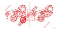 COURROIE ALTERNATEUR (1.8L) pour Honda CIVIC 1.8 COMFORT 5 Portes 6 vitesses manuelles 2014