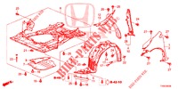 GARDE BOUE AVANT pour Honda CIVIC 1.8 COMFORT 5 Portes 6 vitesses manuelles 2014