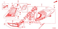 FEU ARRIERE/FEU D'IMMATRICULATION pour Honda CIVIC 1.4 ELEGANCE 5 Portes 6 vitesses manuelles 2015