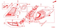 FEU ARRIERE/FEU D'IMMATRICULATION pour Honda CIVIC DIESEL 1.6 LIFSTYLE EURO 6 5 Portes 6 vitesses manuelles 2015