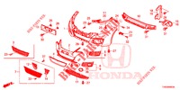 PARE CHOCS AVANT pour Honda CIVIC DIESEL 1.6 S 5 Portes 6 vitesses manuelles 2015
