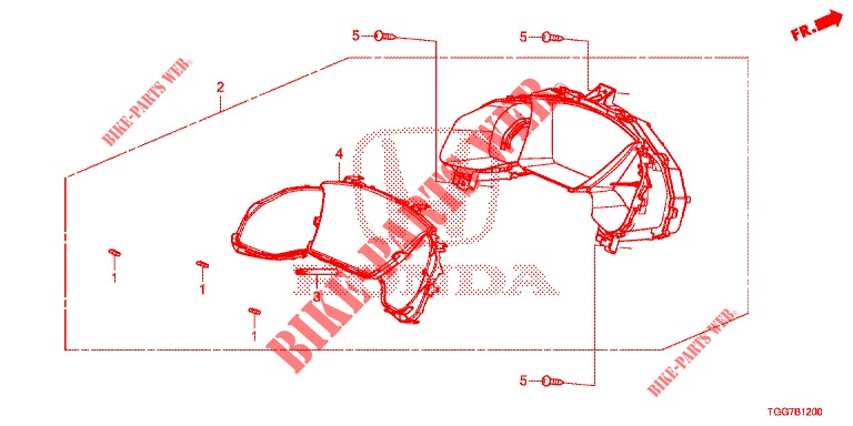 COMPTEUR pour Honda CIVIC 1.5 SPORT NAVI 5 Portes 6 vitesses manuelles 2018
