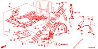 GARDE BOUE AVANT pour Honda CIVIC DIESEL 2.2 EXCLUSIVE 5 Portes 6 vitesses manuelles 2013