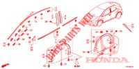MOULAGE/PROTECTION pour Honda CIVIC DIESEL 2.2 EXCLUSIVE 5 Portes 6 vitesses manuelles 2013