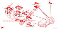 PLAFONNIER pour Honda CIVIC DIESEL 2.2 EXCLUSIVE 5 Portes 6 vitesses manuelles 2013