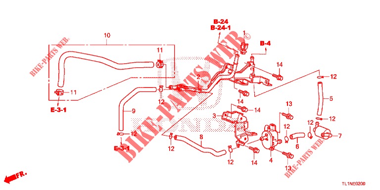 TUYAU D'INSTALLATION/TUBULURE (2.4L) pour Honda ACCORD 2.4 S 4 Portes 6 vitesses manuelles 2014