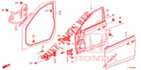 PANNEAUX DE PORTE AVANT pour Honda ACCORD 2.4 S 4 Portes 5 vitesses automatique 2014