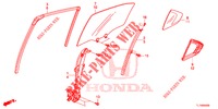 GLACE PORTE ARRIERE/REGULATEUR pour Honda ACCORD 2.0 S 4 Portes 6 vitesses manuelles 2015