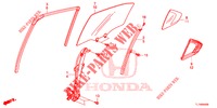 GLACE PORTE ARRIERE/REGULATEUR pour Honda ACCORD 2.4 S 4 Portes 5 vitesses automatique 2015