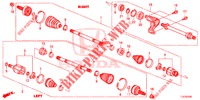 ARBRE PRIMAIRE AVANT/DEMI ARBRE (2.0L) pour Honda ACCORD TOURER 2.0 S 5 Portes 6 vitesses manuelles 2014