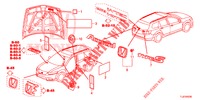 EMBLEMES/ETIQUETTES DE PRECAUTIONS pour Honda ACCORD TOURER 2.0 S 5 Portes 6 vitesses manuelles 2014