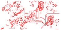 SERRURES PORTES ARRIERE/POIGNEE EXTERNE pour Honda ACCORD TOURER 2.0 S 5 Portes 6 vitesses manuelles 2014