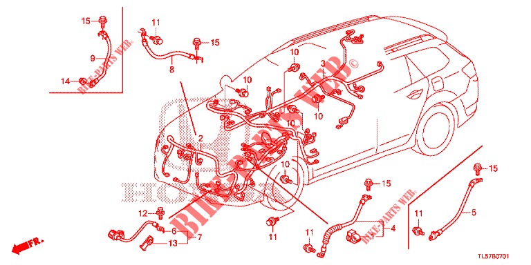 FAISCEAU DES FILS (1) (RH) pour Honda ACCORD TOURER 2.0 S 5 Portes 6 vitesses manuelles 2014